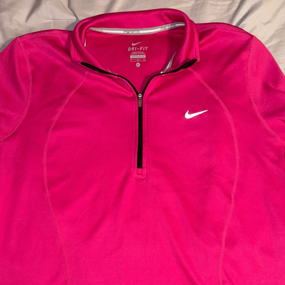Nike Fuchsia Dri-FIT Quarter-Zip Top